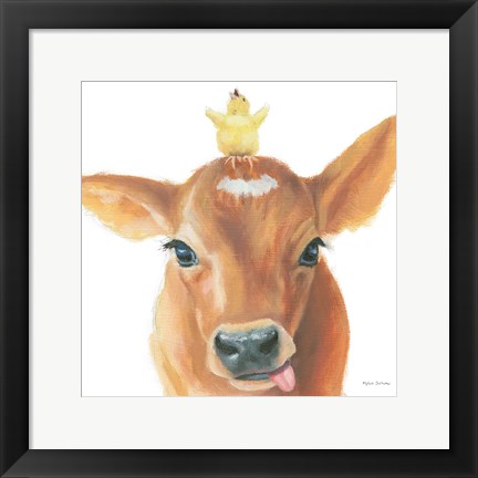 Framed Farm Friends III Print