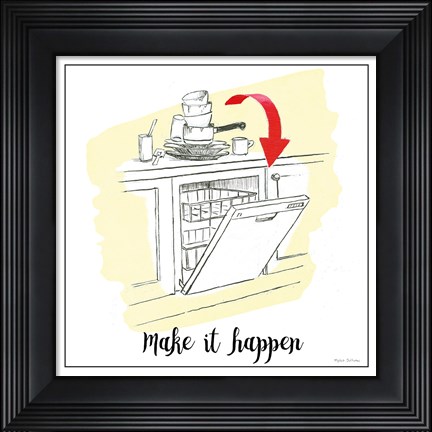 Framed Home Improvement V with Color Script Print