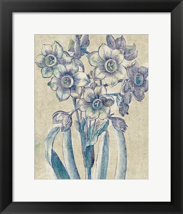 Framed Belle Fleur IV Crop Linen Print