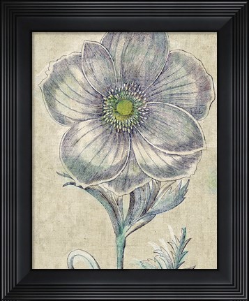 Framed Belle Fleur II Crop Linen Print