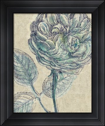 Framed Belle Fleur III Crop Linen Print
