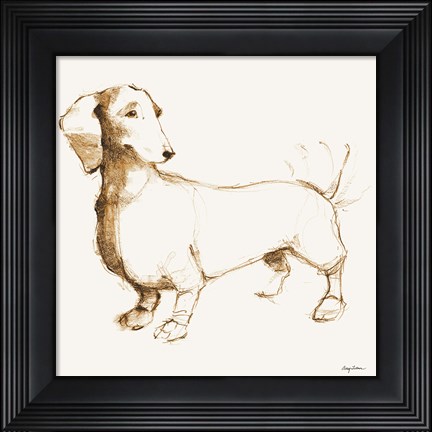 Framed Clio Brown and Orange Print