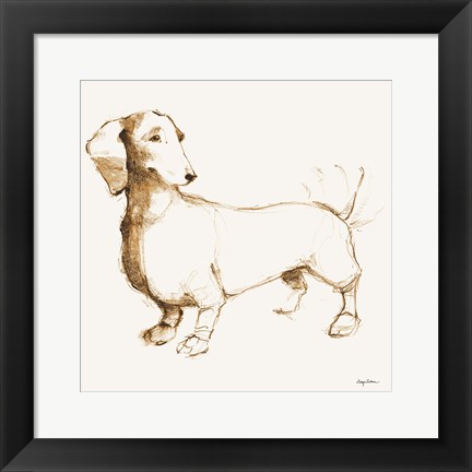 Framed Clio Brown and Orange Print