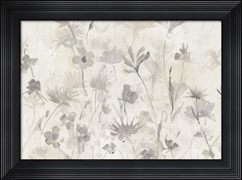 Framed Garden Shadows IV Crop Greige Print