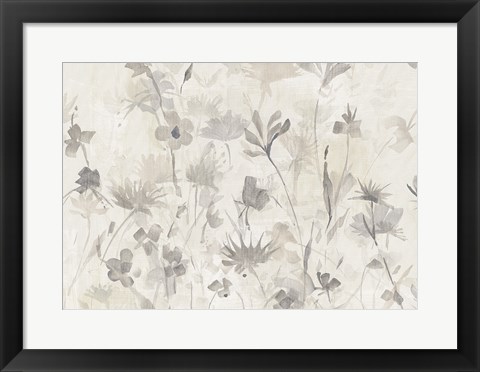 Framed Garden Shadows IV Crop Greige Print