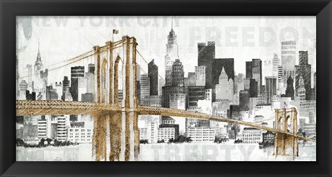 Framed New York Skyline I Print