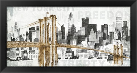 Framed New York Skyline I Print