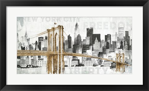 Framed New York Skyline I Print