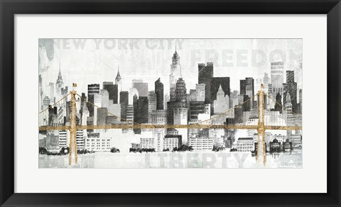 Framed New York Skyline II Print