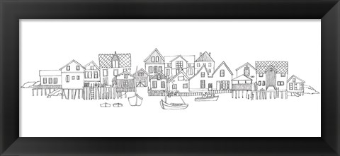 Framed Nordic Village I Print