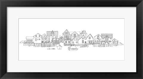 Framed Nordic Village I Print