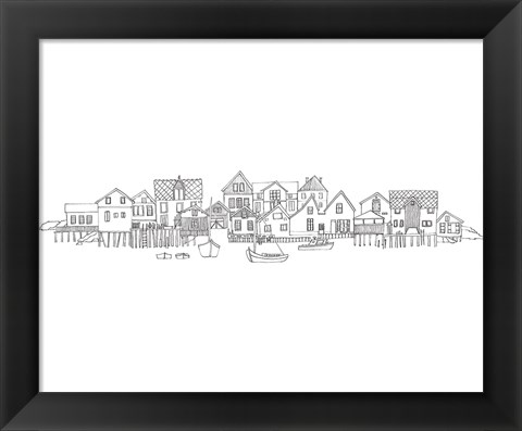 Framed Nordic Village I v2 Print