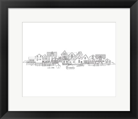 Framed Nordic Village I v2 Print