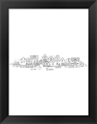 Framed Nordic Village I Vertical Print