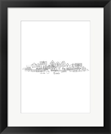 Framed Nordic Village I Vertical Print