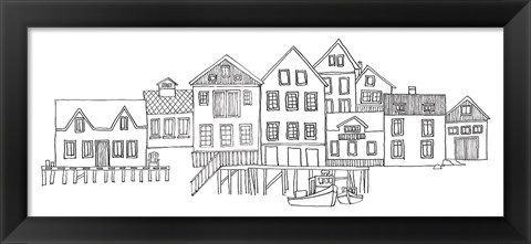 Framed Nordic Village II Print