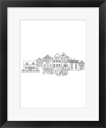 Framed Nordic Village II Vertical Print