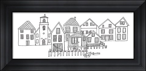 Framed Nordic Village III Horizontal Print