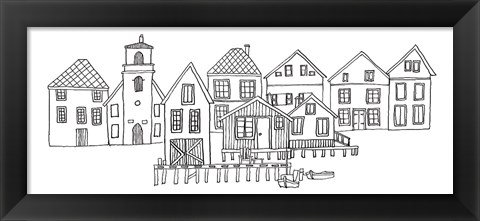 Framed Nordic Village III Horizontal Print