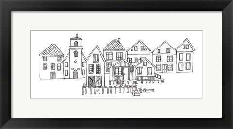 Framed Nordic Village III Horizontal Print