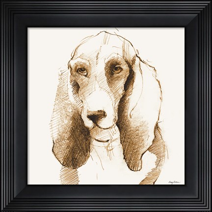 Framed Oberon Brown and Orange Print