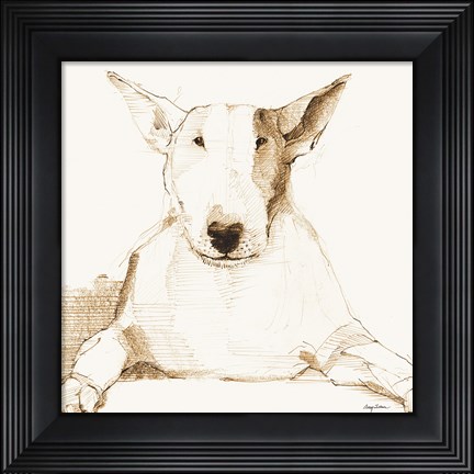 Framed Orpheus Brown and Orange Print