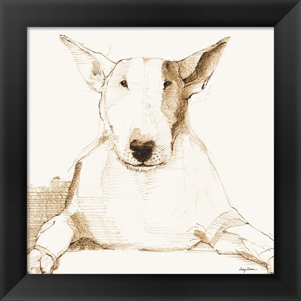 Framed Orpheus Brown and Orange Print
