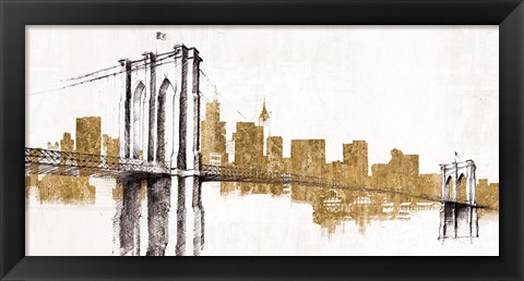 Framed Skyline Crossing Gold Print