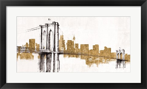 Framed Skyline Crossing Gold Print