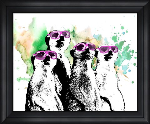Framed Hip Family Portrait - Pink Glasses Print