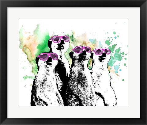 Framed Hip Family Portrait - Pink Glasses Print