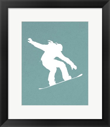 Framed Snowboard On Part I Print