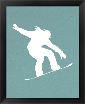 Framed Snowboard On Part I Print