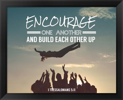 Framed Encourage One Another - Celebrating Team Print