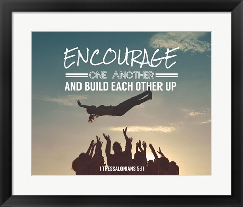 Framed Encourage One Another - Celebrating Team Print