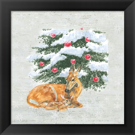 Framed Christmas Critters VII Print