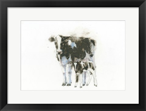 Framed Cow and Calf Light Print