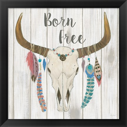 Framed Bohemian Rising I no Border Born Free Print