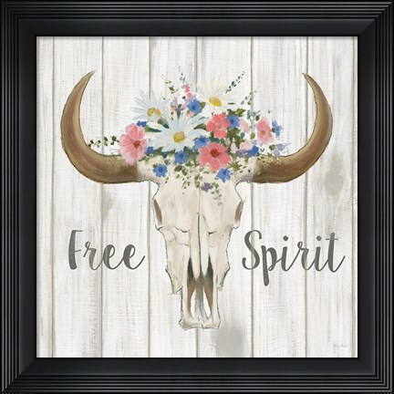 Framed Bohemian Rising II no Border Free Spirit Print