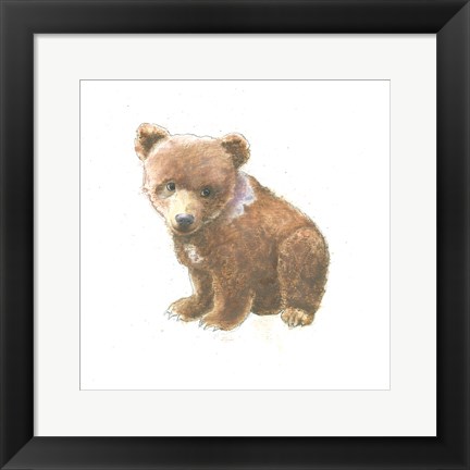 Framed Into the Woods Bear Cub Print