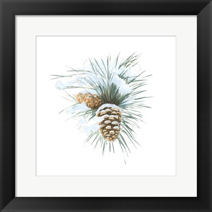 Framed Into the Woods Pinecone II Print