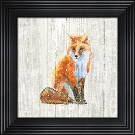 Framed Into the Woods IV no Border on Barn Board Print