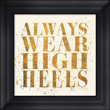 Framed Shoe Fetish Quotes II Light Print