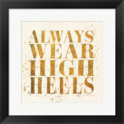 Framed Shoe Fetish Quotes II Light Print