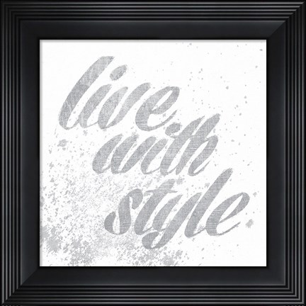 Framed Show Fetish Quotes III Light Silver Print