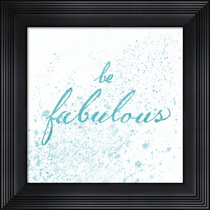 Framed Shoe Fetish I Light Teal Print