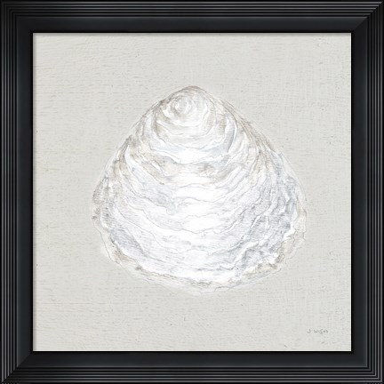 Framed Serene Shells I Tan Print
