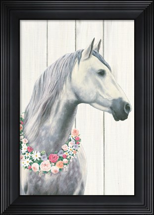 Framed Spirit Stallion I on wood Print