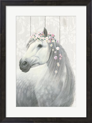 Framed Spirit Stallion II on wood Print