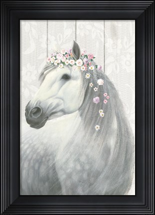 Framed Spirit Stallion II on wood Print